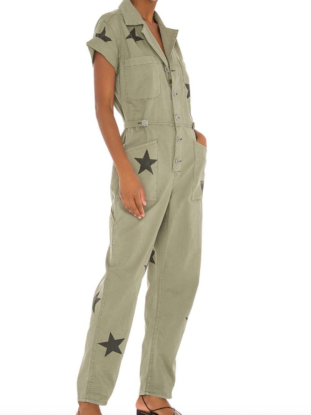 PISTOLA Green Grover Jumpsuit with Stars